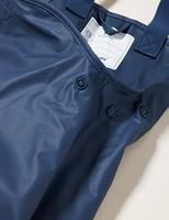 Playshoes regenbroek bretels katoen gevoerd Uni Marine-140 - thumbnail