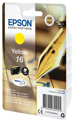 Epson C13T16244022 3.1ml 165pagina's Geel inktcartridge