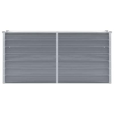 Plantenbak verhoogd 160x40x77 cm gegalvaniseerd staal grijs