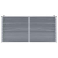 Plantenbak verhoogd 160x40x77 cm gegalvaniseerd staal grijs - thumbnail