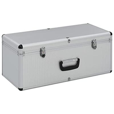 VidaXL Opbergkoffers 2 st aluminium zilverkleurig