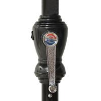 VidaXL Parasol met led&apos;s en stalen paal 2x3 m azuurblauw - thumbnail