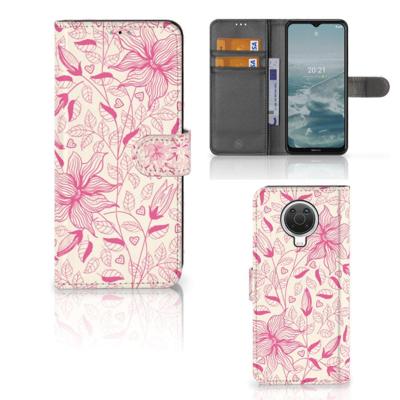 Nokia G10 | G20 Hoesje Pink Flowers Nokia G10 | G20 Hoesje Pink Flowers