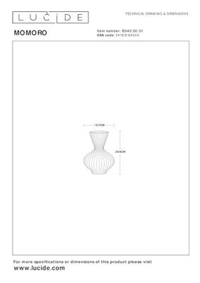 Lucide MOMORO - Tafellamp - 1xE14 - Wit