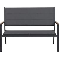 Siena Garden N40082 Tuinbank Aluminium, Teakhout Antraciet (mat), Grijs, Natuur - thumbnail