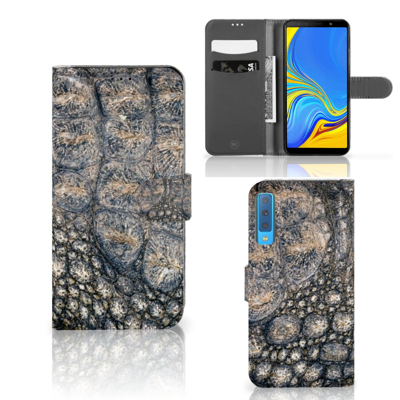 Samsung Galaxy A7 (2018) | Telefoonhoesje | Met pasjeshouder | Krokodillenprint Samsung Galaxy A7 (2018) | Telefoonhoesje | Met pasjeshouder | Krokodillenprint