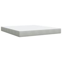 Boxspring met matras fluweel lichtgrijs 180x200 cm - thumbnail