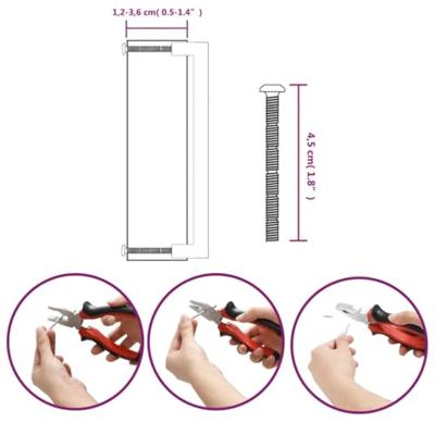 Handvatten 10 st 192 mm roestvrij staal zwart