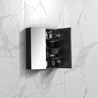 Spiegelkast Tieme mat zwart 60x70x16cm - thumbnail