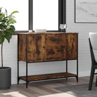 Dressoir 100x36x85 cm bewerkt hout gerookt eikenkleurig - thumbnail
