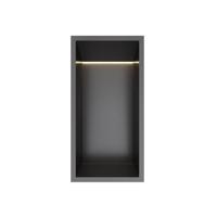 Hotbath &MORE Inbouwbox of inbouwnis - 30x15x10 - with LED IP44 - Geborsteld zwart PVD BOX015LMBP - thumbnail