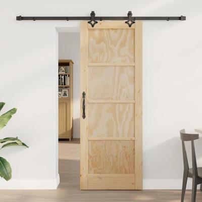 Schuifdeur met beslag 73,5x198,5 cm massief grenenhout