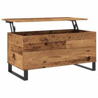 Salontafel 90x44,5x45 cm bewerkt hout oud houtkleurig - thumbnail