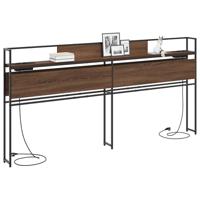 Opberghoofdbord bruin eikenkleur 180 cm Bewerkt hout - thumbnail