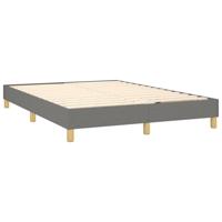 Boxspring met matras en LED stof donkergrijs 160x200 cm - thumbnail