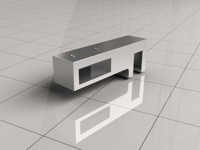 Xellanz glaskoppeling zijkant stabilisatiestang chroom - thumbnail