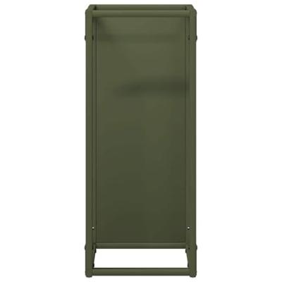 Brandhoutrek 25x25x60 cm koudgewalst staal olijfgroen