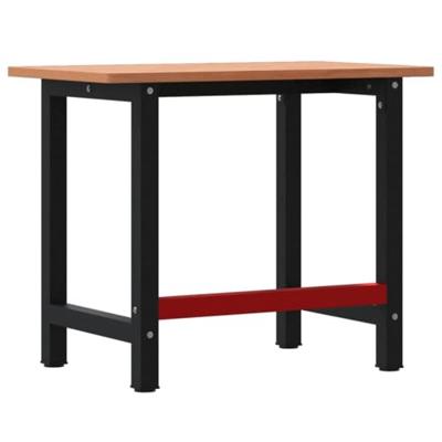 Werkbank rechthoekig 100x60x81,5 cm massief beukenhout