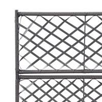 VidaXL Latwerkplantenbak verhoogd met potten 58x30x107 cm rattan zwart - thumbnail