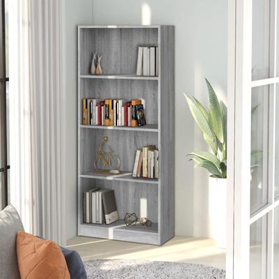Boekenkast 4 schappen 60x24x142 cm bewerkt hout grijs sonoma Boekenkast 4 schappen 60x24x142 cm bewerkt hout grijs sonoma