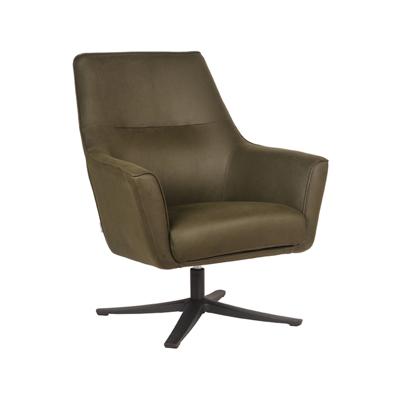 LABEL51 Draaibare Fauteuil 'Tod' Microfiber, kleur Army Green