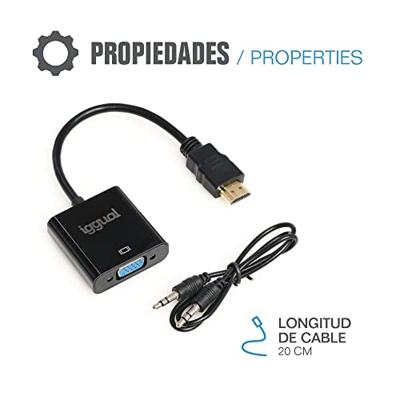 HDMI-Kabel iggual IGG317303 Zwart WUXGA