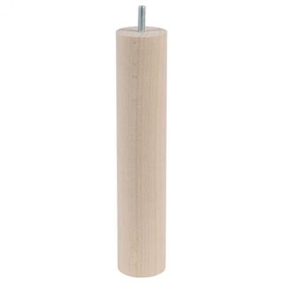 Meubelpoot rond Ø 4 cm en hoogte 26 cm van massief hout (M8)