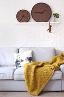 NeXtime ne-3096br wandklok dia. 35 cm, hout, bruin, &apos;wood wood medium&apos; - thumbnail