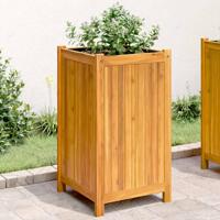 VidaXL Plantenbak met voering 42x42x75 cm massief acaciahout - thumbnail