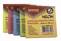 OFFICE products memoblok Neon, 76 x 76 mm, 100 vel, neongeel - thumbnail