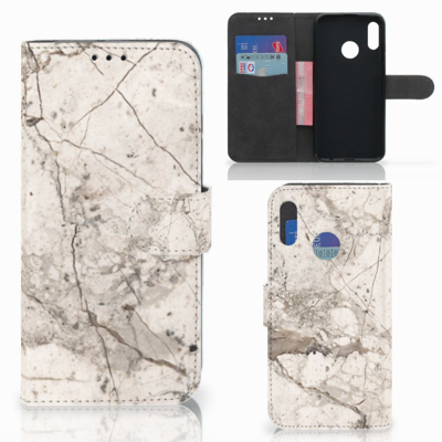 Huawei P Smart 2019 Bookcase Marmer Beige