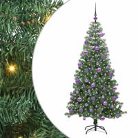 VidaXL Kerstboom met 300 led met standaard groen 240 cm pvc - thumbnail