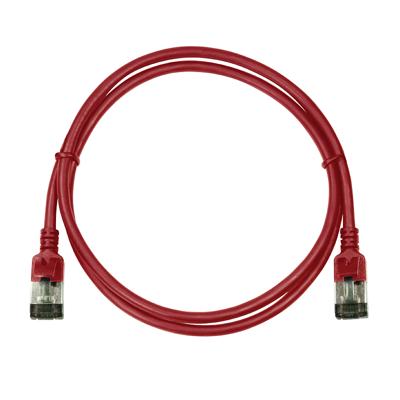 LogiLink CQ9074S RJ45 Netwerkkabel, patchkabel CAT 6A U/FTP 5.00 m Rood Extreem dun, Vlambestendig, Flexibel, Folie afscherming, Halogeenvrij, Snagless,