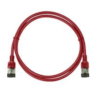 LogiLink CQ9054S RJ45 Netwerkkabel, patchkabel CAT 6A U/FTP 2.00 m Rood Extreem dun, Vlambestendig, Flexibel, Folie afscherming, Halogeenvrij, Snagless, - thumbnail