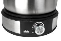 Silva PK-F 140 Fondue 1500 W Oververhittingsbeveiliging, 8 fonduevorkjes Zwart, RVS - thumbnail