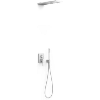 Regendoucheset Inbouw Tres Slim Exclusive Met Wanddouche en Handdoucheset met Staafhanddouche Mat Wit Tres