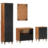 4-delige Badkamermeubelset massief mangohout - thumbnail