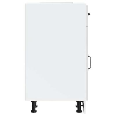 Keuken onderkast Kalmar bewerkt hout hoogglans wit Keuken onderkast Kalmar bewerkt hout hoogglans wit