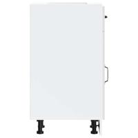 Keuken onderkast Kalmar bewerkt hout hoogglans wit - thumbnail