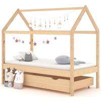 Kinderbedframe met lade massief grenenhout 80x160 cm - thumbnail