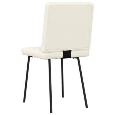 Eetkamerstoelen 2 st fluweel crmekleurig