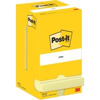 Post-It Notes, 100 vel, ft 76 x 76 mm, geel, pak van 12 blokken - thumbnail