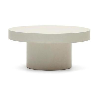 Kave Home Aiguablava salontafel Ø90 cm cement Wit