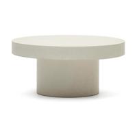 Kave Home Aiguablava salontafel Ø90 cm cement Wit - thumbnail