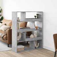 Boekenkast 100x33x125,5 cm bewerkt hout betongrijs - thumbnail