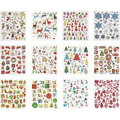 Creativ Company Stickerpakket kerst, 12vel - thumbnail