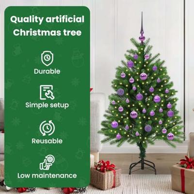 VidaXL Kerstboom met 150 led met standaard groen 120 cm pe