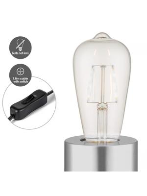 Light depot - tafellamp Dry 10 rond - mat staal - Outlet Light depot - tafellamp Dry 10 rond - mat staal - Outlet