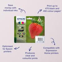 Epson Inktcartridge 29XL Origineel Combipack Zwart, Cyaan, Magenta, Geel C13T29964012 - thumbnail