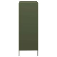 Hoge kast 68x39x103,5 cm staal olijfgroen - thumbnail